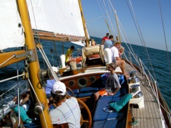 Sailing and Chartering aboard the Classic Sailing Vessel Magic Carpet out of Edgartown Harbor in Martha's Vineyard