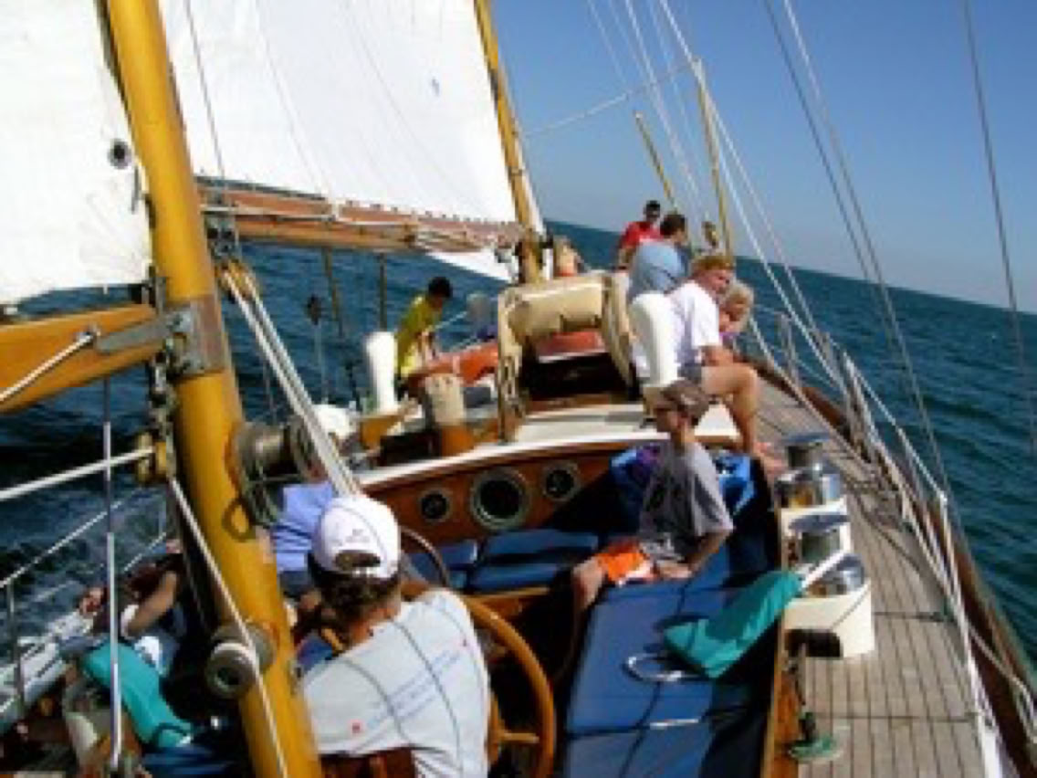 Sailing and Chartering aboard the Classic Sailing Vessel Magic Carpet out of Edgartown Harbor in Martha's Vineyard