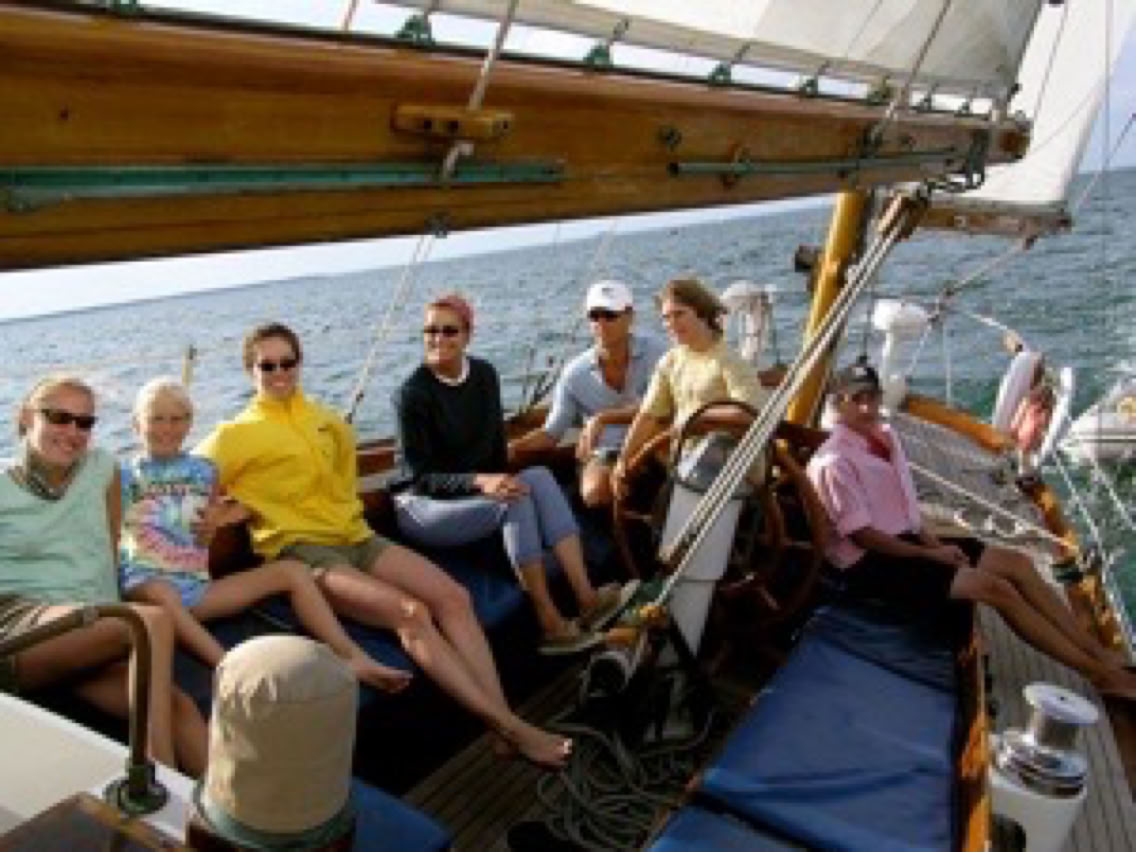 Chartering aboard the sailing vessel Magic Carpet out of Edgartown Harbor, Martha's Vineyard